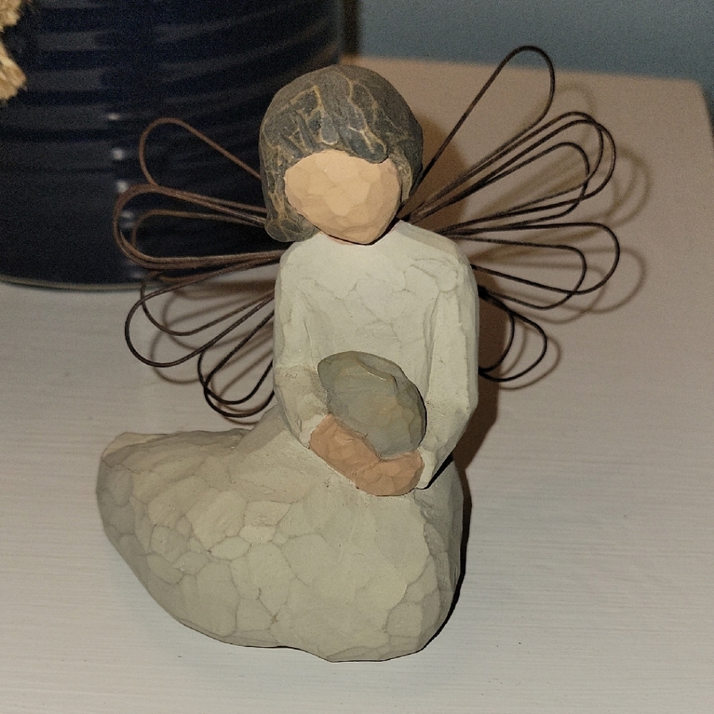Willow Tree Cream and Brown Sculpture Art